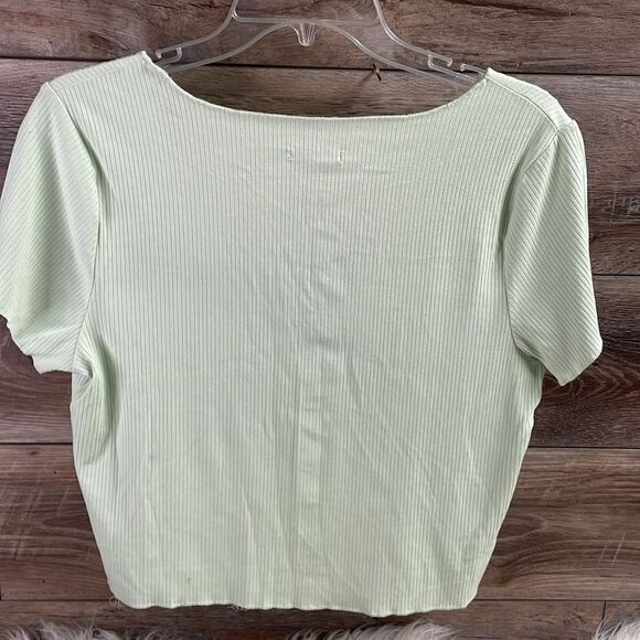 Wild Fable Womens Rayon Spandex Ribbed Crop Top Plus Size XXL Mint Green NWOT - Picture 4 of 4